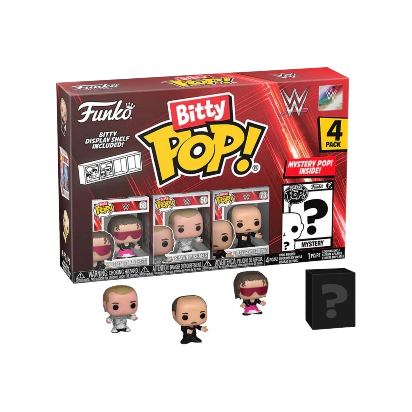 Bret \\Hit Man\\ Hart 4 Pack Bitty Funko POP! - WWE - Chance Of Chase"""