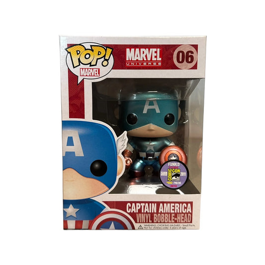 Captain America #06 (Metallic) Funko Pop! - Marvel Universe - SDCC 2011 Exclusive LE480 Pcs - Condition 8.5\\/10