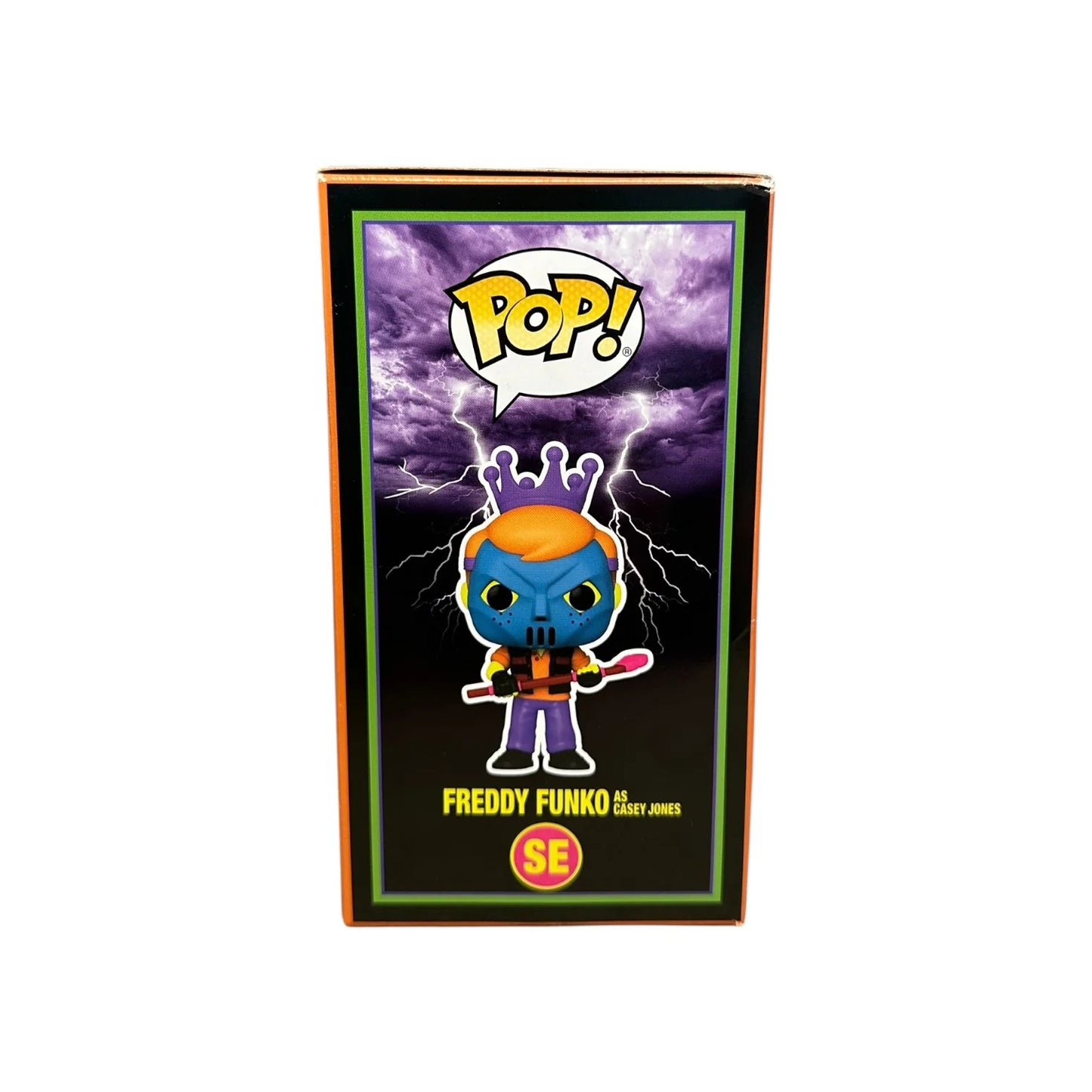 Freddy Funko as Casey Jones (Blacklight) Funko Pop! - Teenage Mutant Ninja Turtles - Heavy Metal Halloween 2023 Exclusive LE2000 Pcs - Condition 7.5\\/10