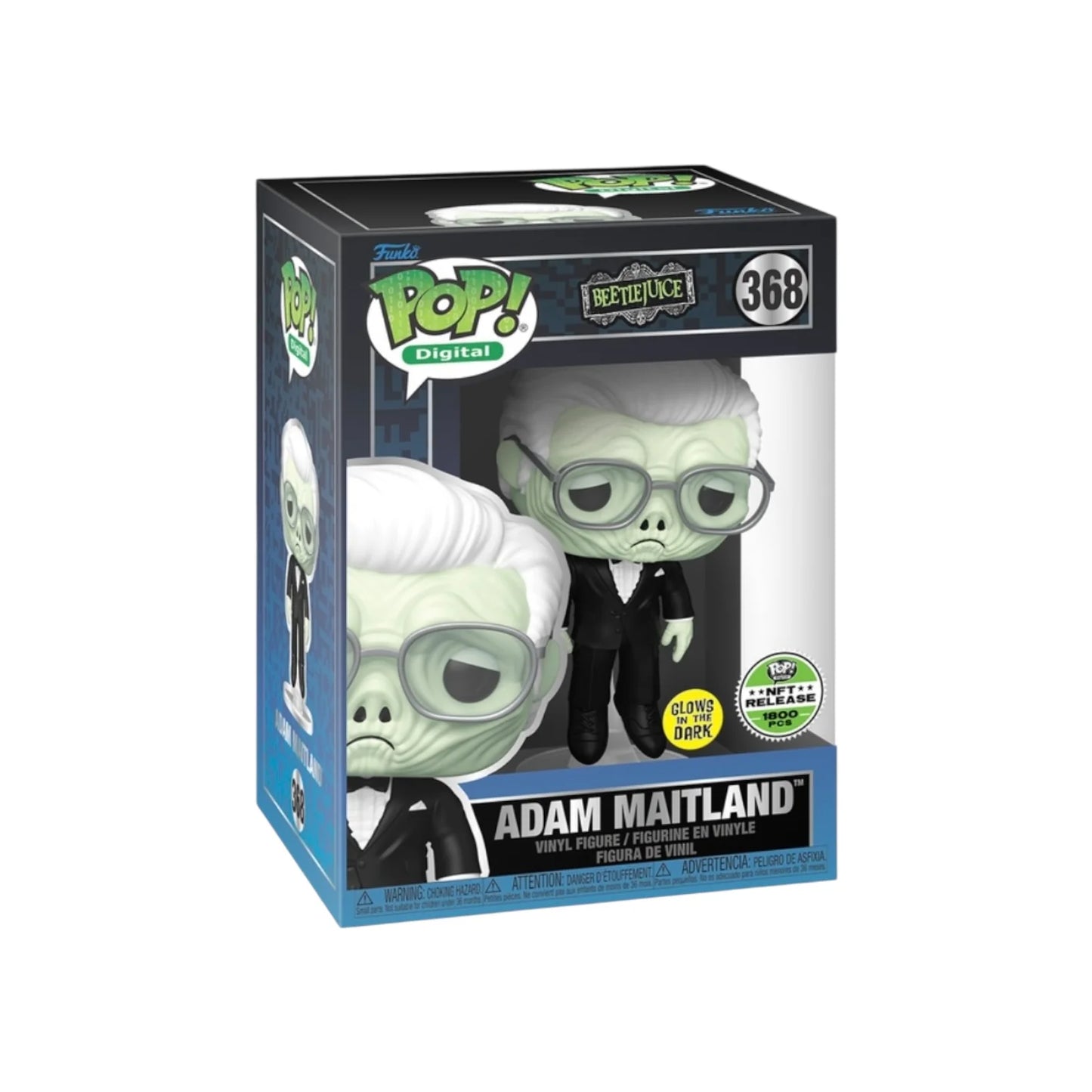 Adam Maitland #368 (Glows in the Dark) Funko Pop! - Beetlejuice - NFT Release Exclusive LE1800 Pcs