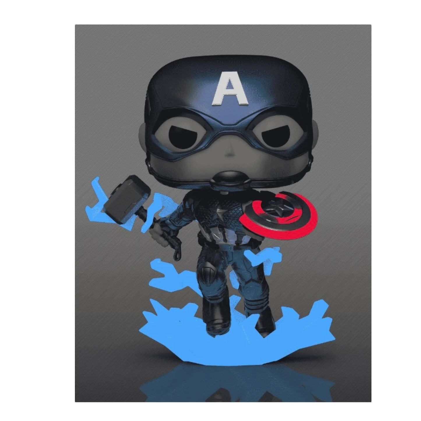 Captain America #1198 (Metallic \\/ Glows in the Dark) Funko Pop! - Avengers: Endgame - Volcano X Exclusive