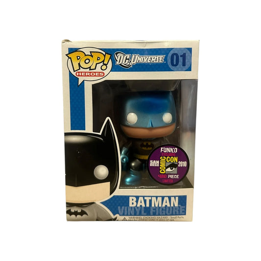 Batman #01 (Metallic) Funko Pop! - DC Universe - SDCC 2010 Exclusive LE480 Pcs - Condition 6\\/10