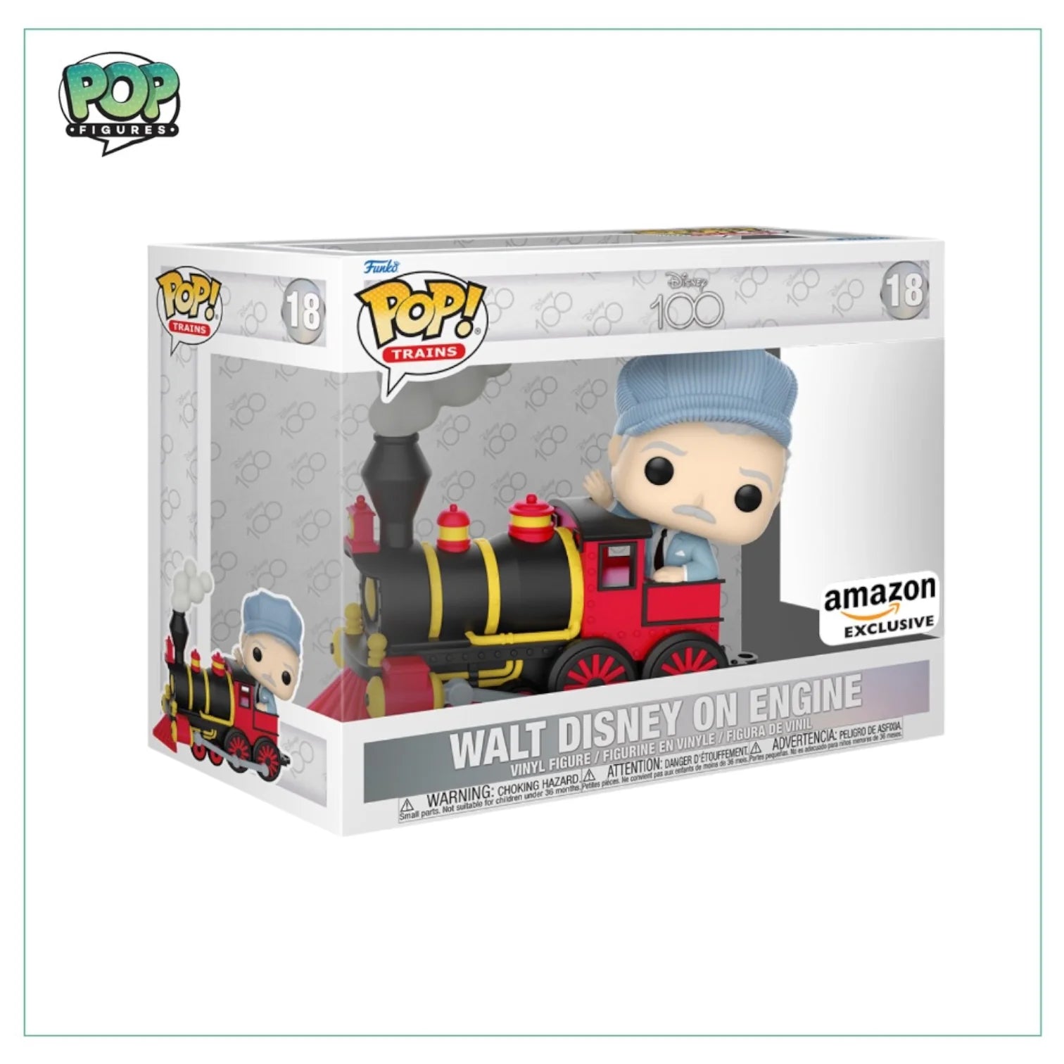 Walt Disney on Engine #18 Funko Pop! - Disney 100 - Amazon Exclusive