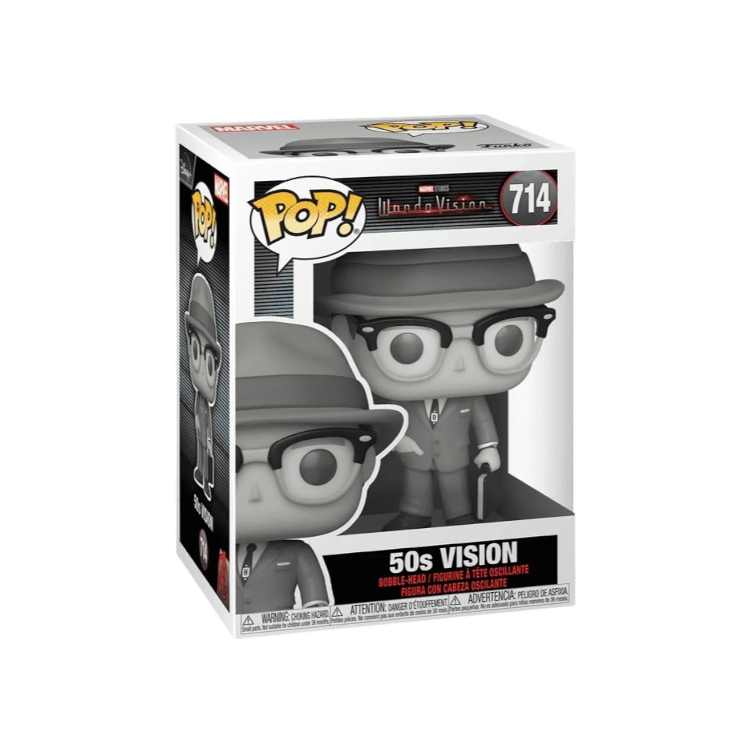 Vision 50s #714 (Black \\u0026 White) Funko Pop! - WandaVision