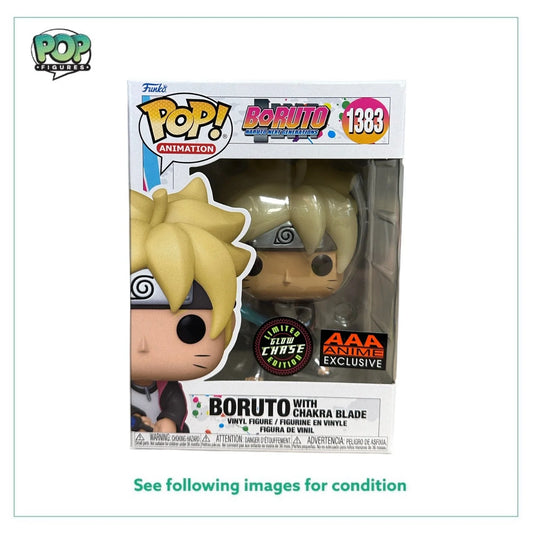 Boruto with Chakra Blade #1383 (Glow Chase) Funko Pop! - Boruto: Naruto Next Generations - AAA Anime Exclusive - Condition 9.5\\/10