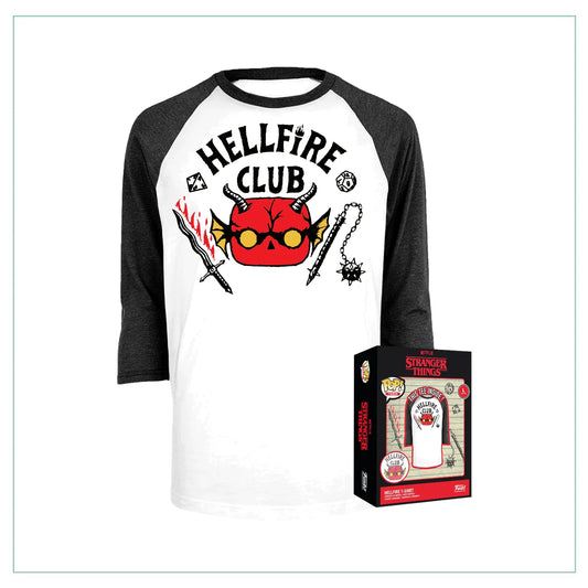 Boxed Tee: Hellfire Club 3\\/4 Funko Stranger Things