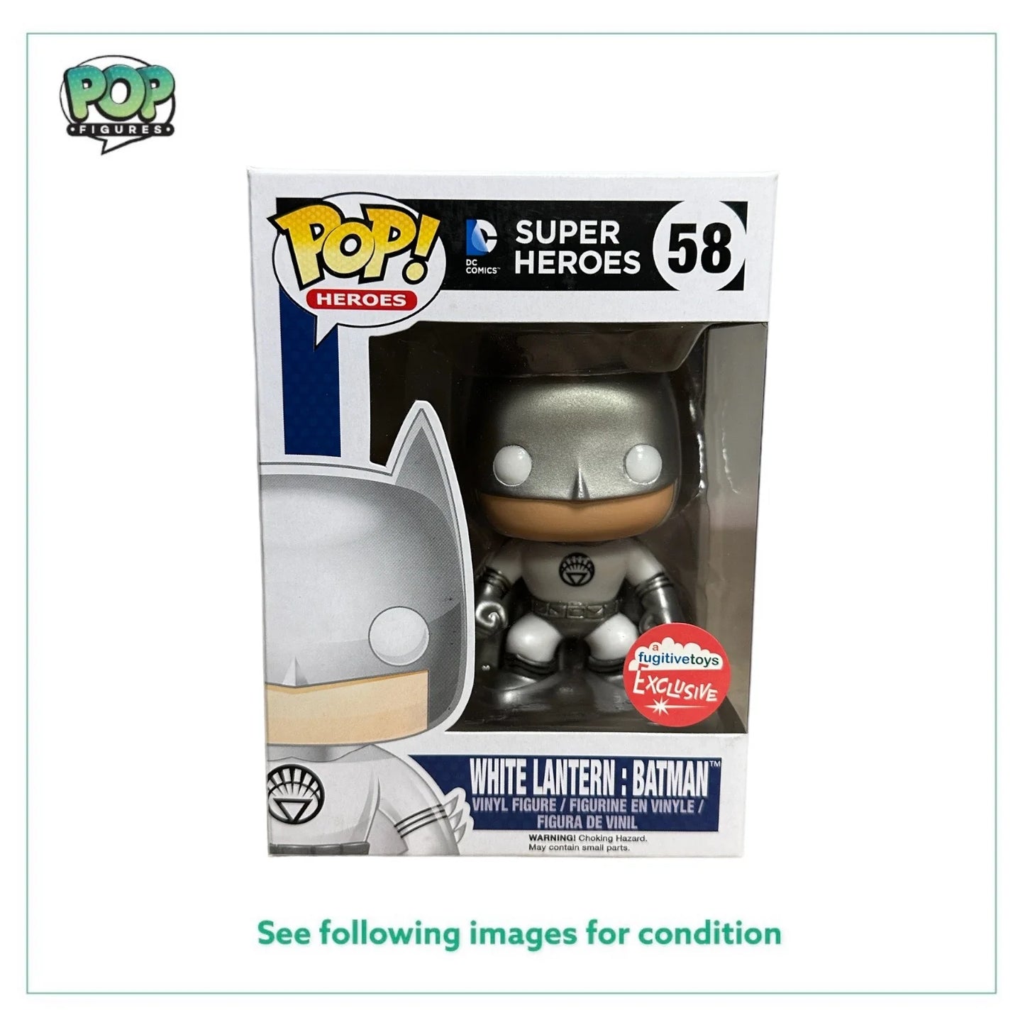 White Lantern: Batman #58 Funko Pop! - DC Super Heroes - Fugitive Toys Exclusive - Condition 9\\/10