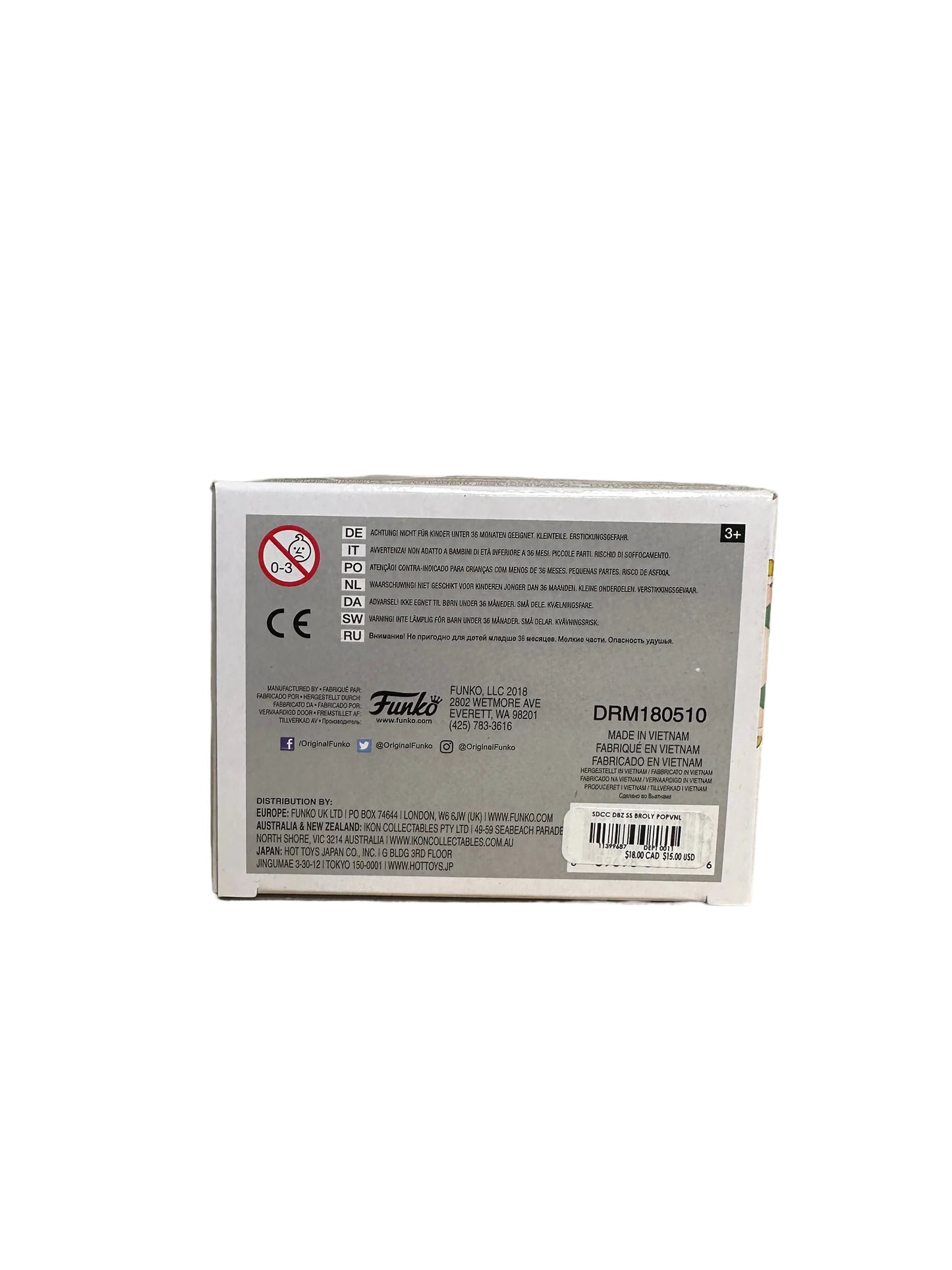 Vic Mignogna Signed Super Saiyan Broly #402 Funko Pop! - Dragon Ball Z - SDCC 2018 Shared Exclusive - Condition 9.5\/10 - JSA Authenticated