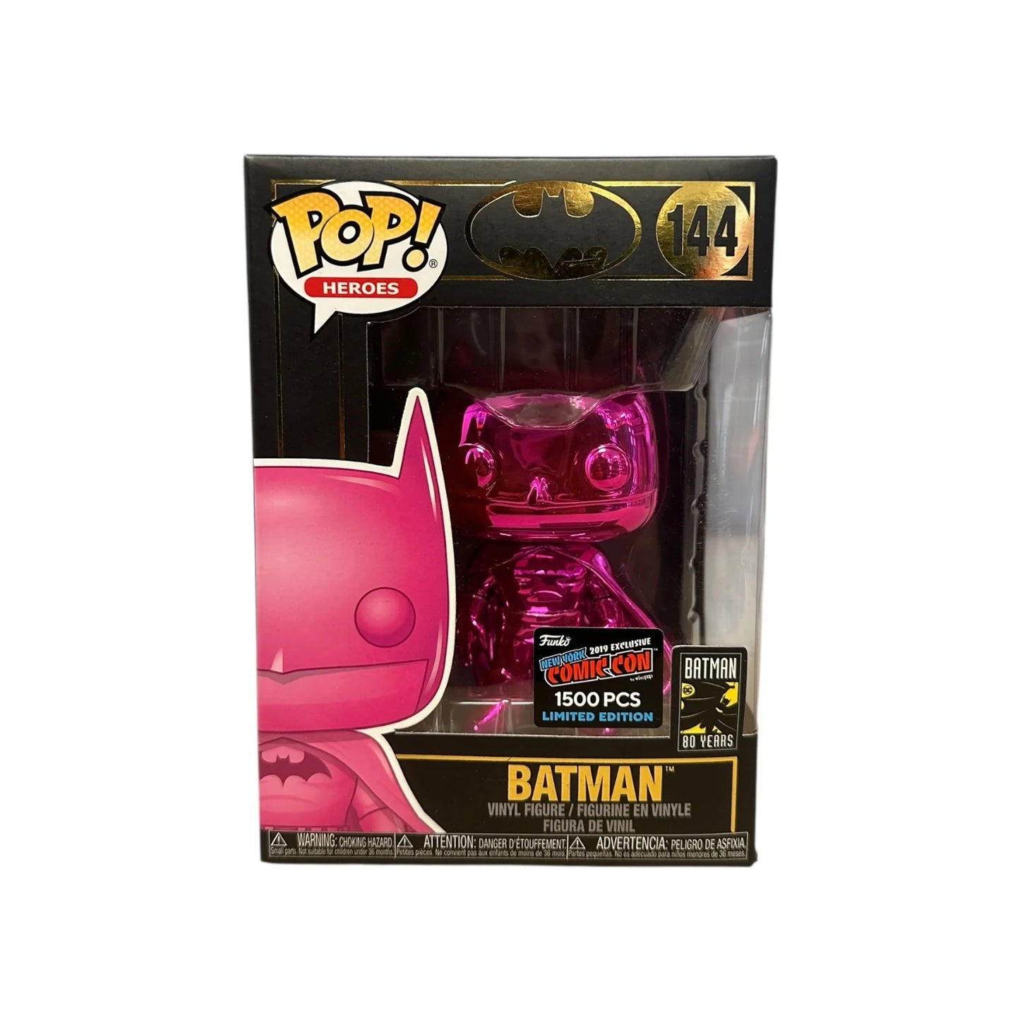 Batman #144 (Pink Chrome) Funko Pop! - DC Super Heroes - NYCC 2019 Exclusive LE1500 Pcs - Condition 7.5\\/10