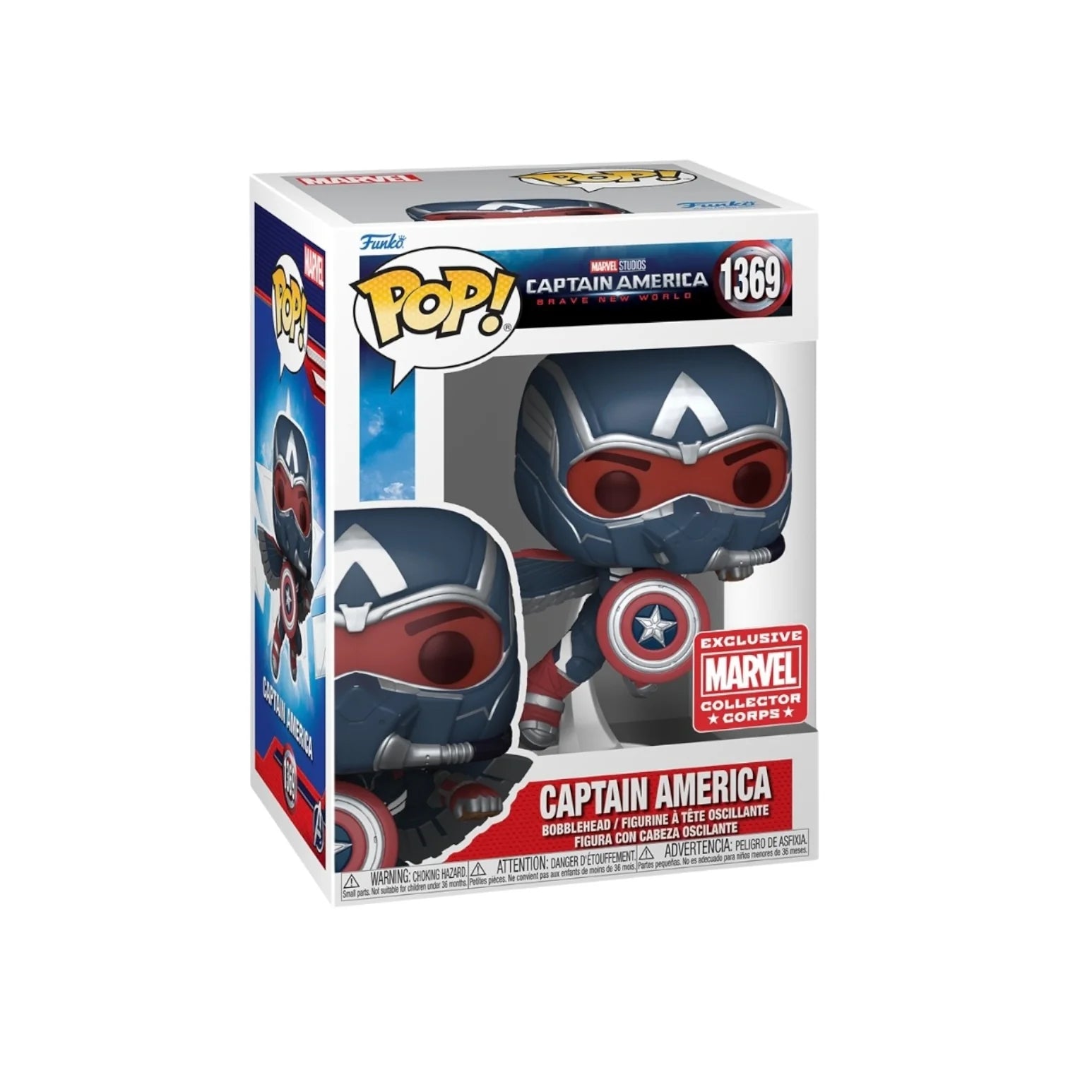 Captain America #1369 Funko Pop! - Captain America: Brave New World - Marvel Collector Corps Exclusive