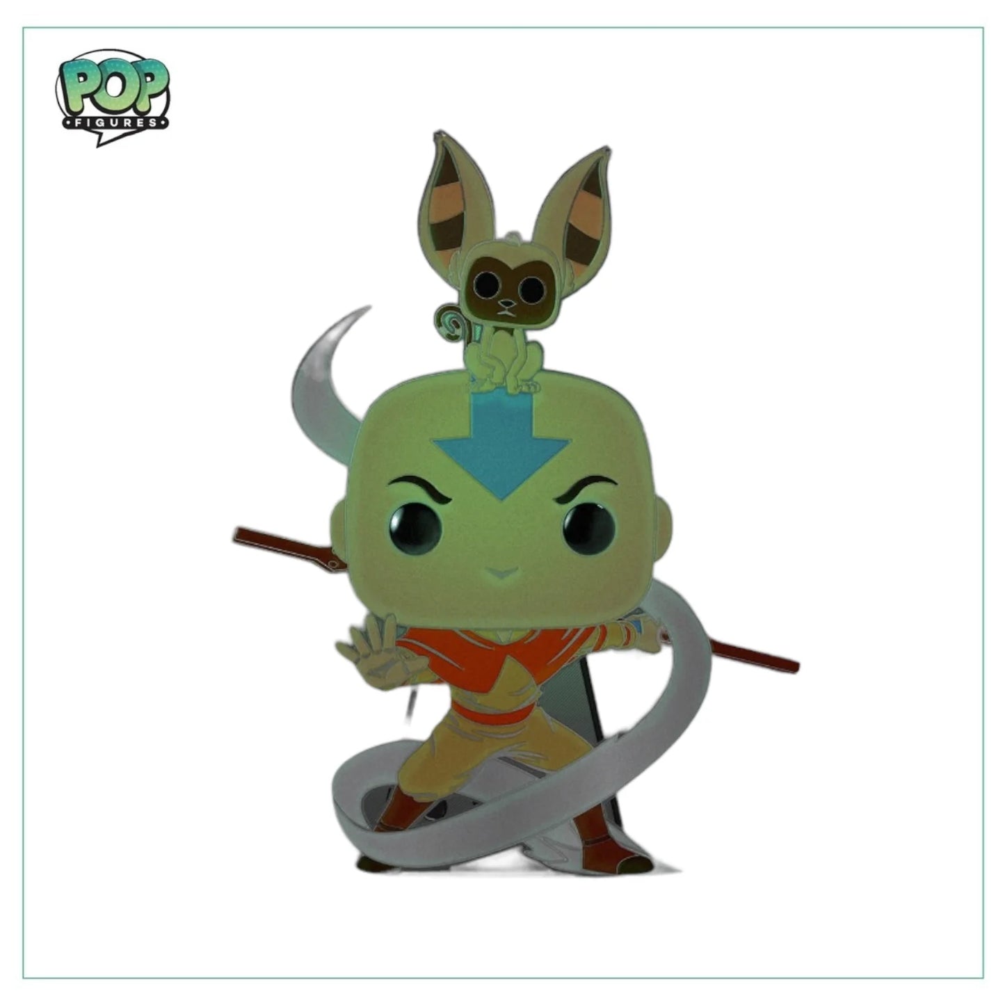 Aang with Momo #55 Enamel Pop! Pin -Avatar the Last Airbender - Glow in the Dark