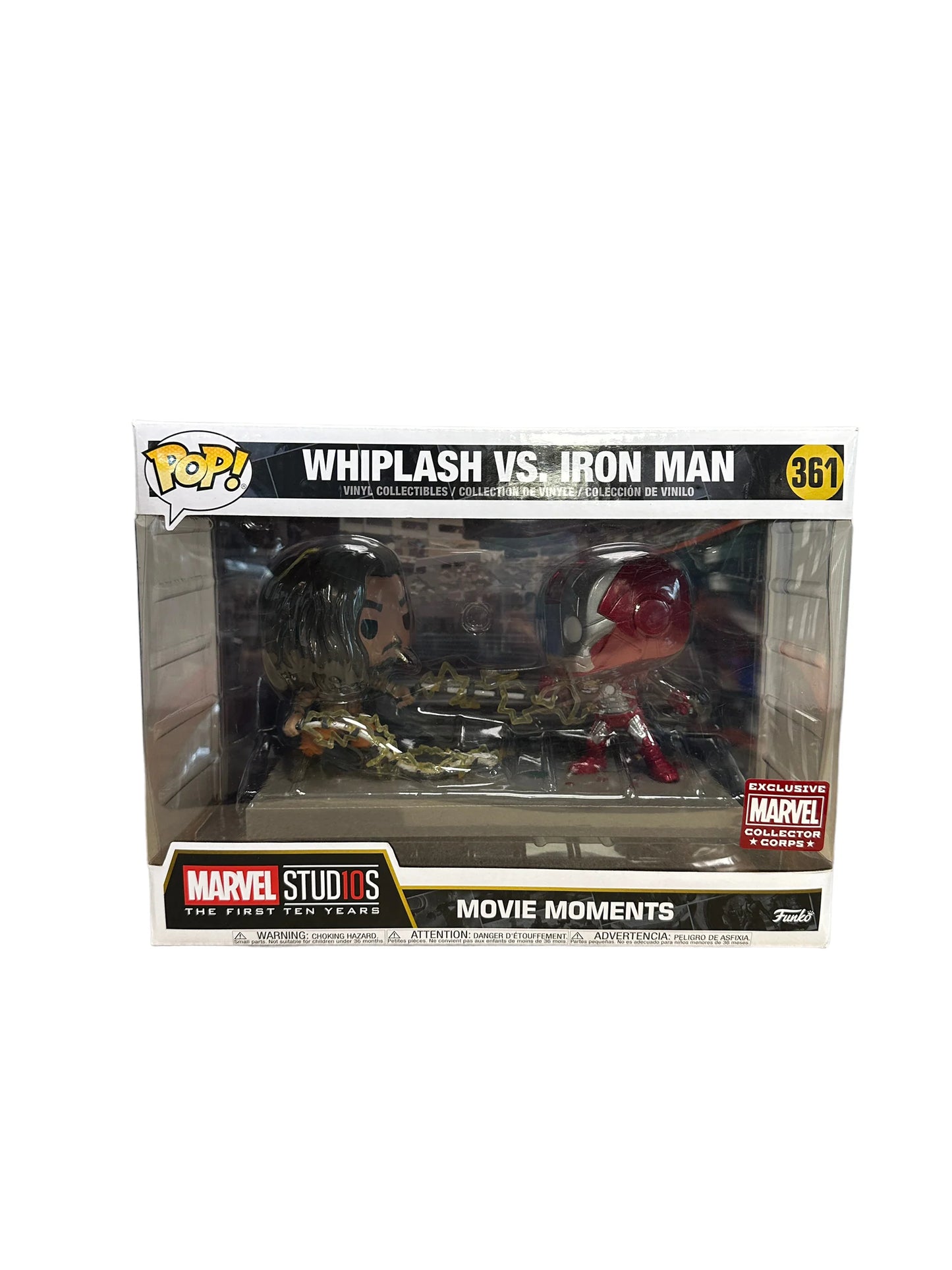Whiplash Vs. Iron Man #361 Funko Pop Movie Moments! - Marvel Studios First Ten Years - Marvel Collector Corps Exclusive - Condition 7.5\\/10