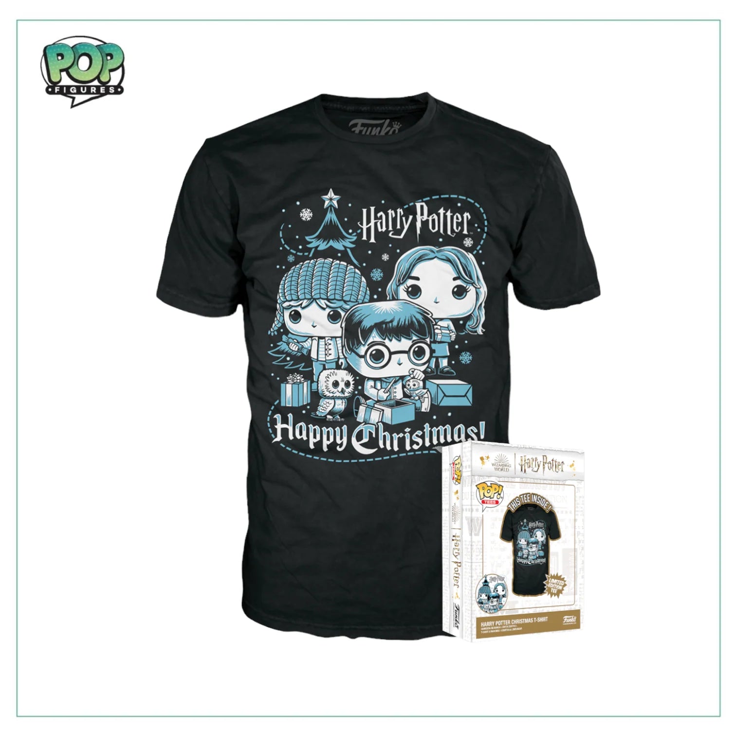 Boxed Tee: Harry Potter Holiday - Ron, Hermione, Harry