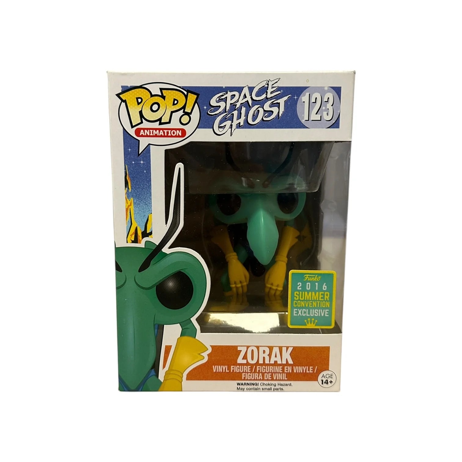 Zorak #123 Funko Pop! - Space Ghost - SDCC 2016 Shared Exclusive - Condition 8\/10