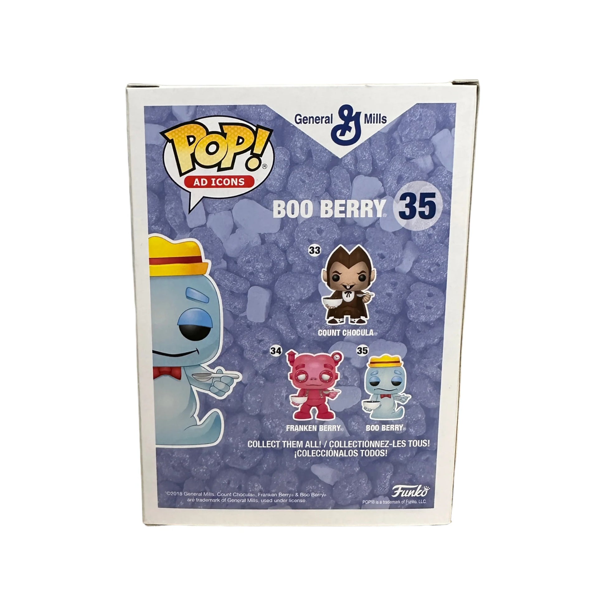 Boo Berry #35 (w\\/ Cereal) Funko Pop! - Ad Icons - Funko Shop Exclusive - Condition 8\\/10