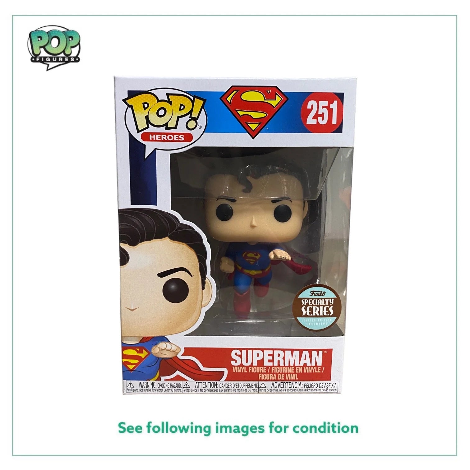 Superman #251 (Flying) Funko Pop! - DC Super Heroes - Speciality Series Exclusive - Condition 8.5\/10