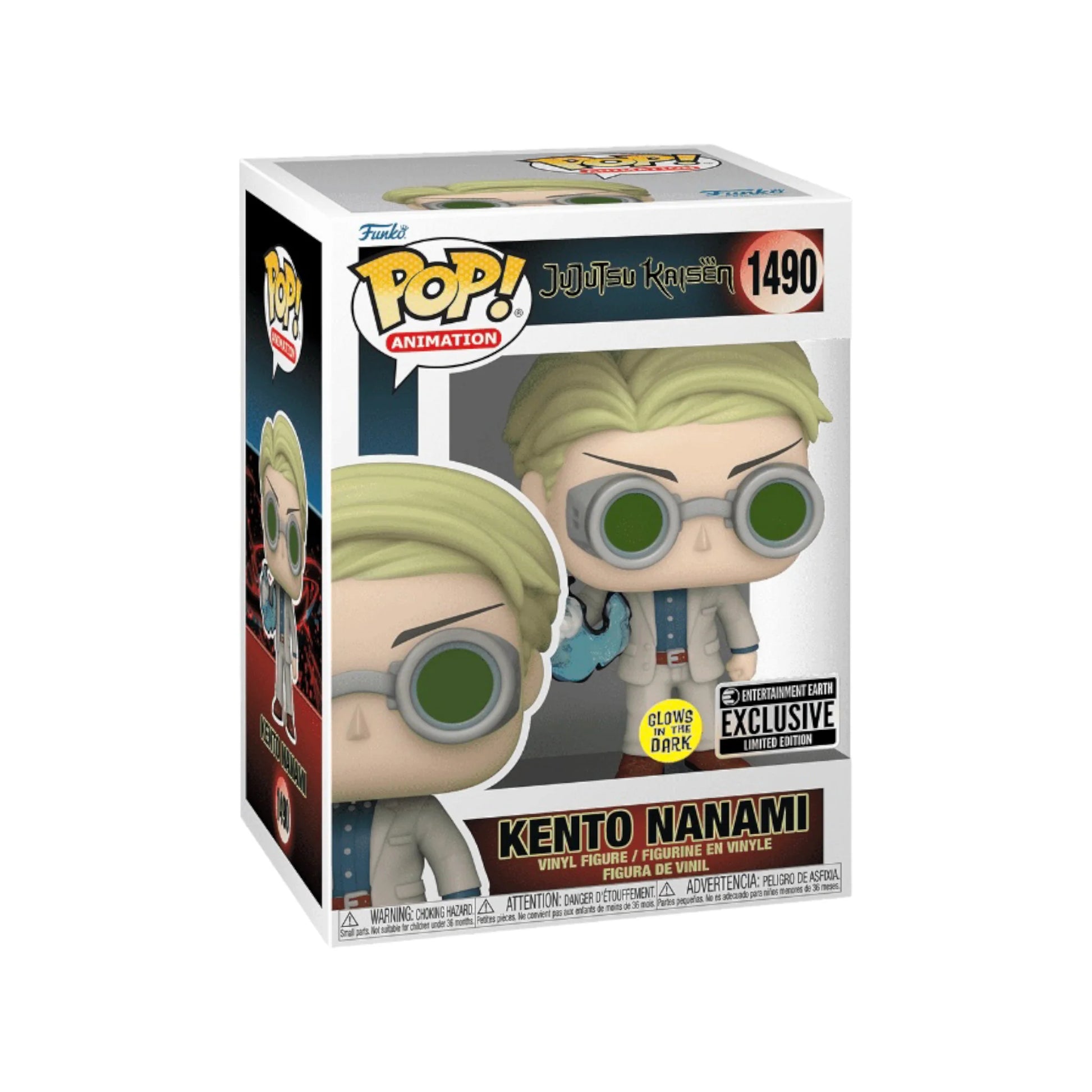Kento Nanami #1490 (Glows in the Dark) Funko Pop! - Jujutsu Kaisen - Entertainment Earth Exclusive