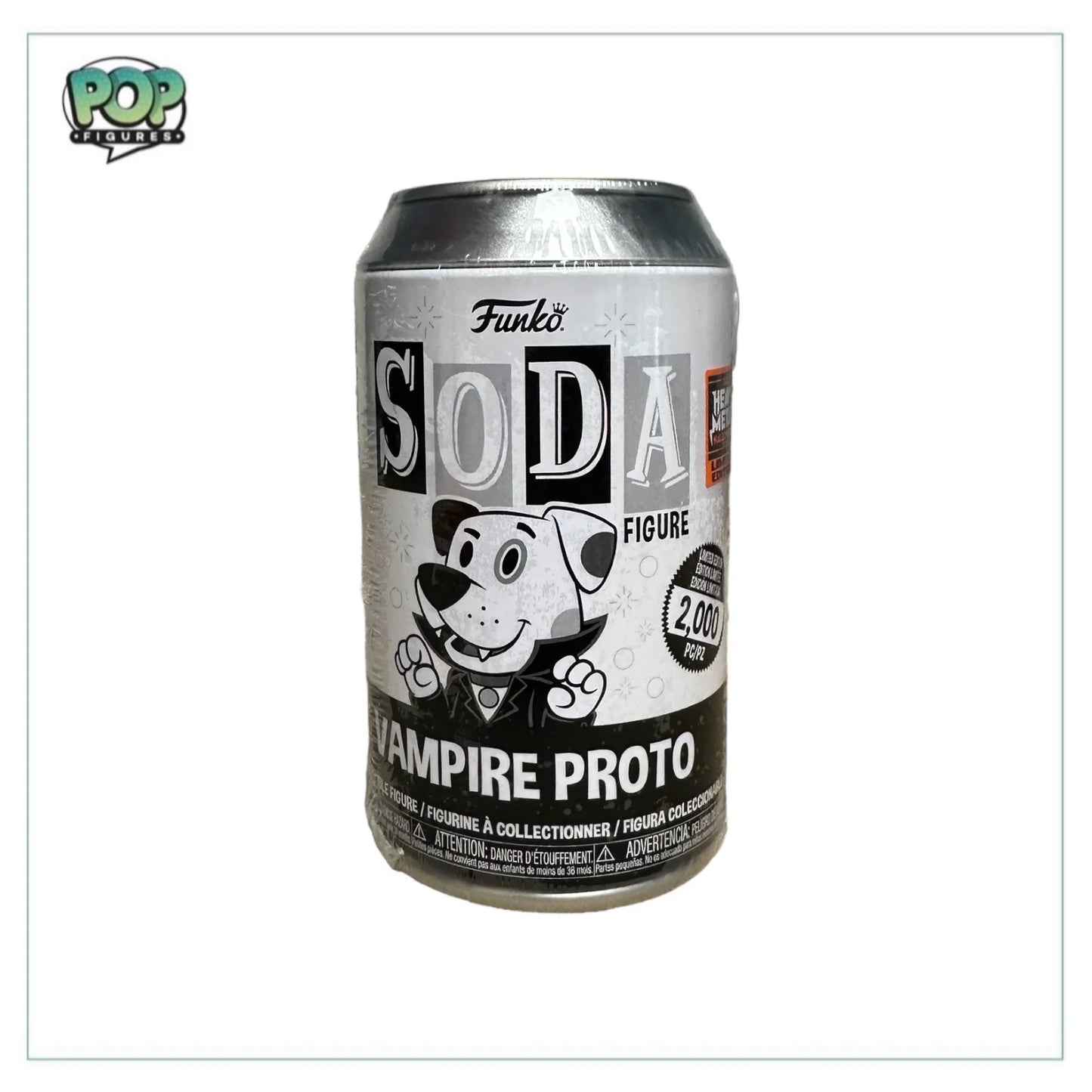 Vampire Proto (Black \\u0026 White) Funko Soda Vinyl Figure! - Heavy Metal Halloween 2023 Exclusive LE2000 Pcs