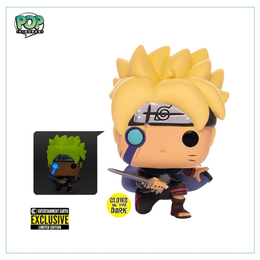 Boruto W\\/ Marks #1035 (Glows in the Dark) Funko Pop! - Boruto - Entertainment Earth Exclusive