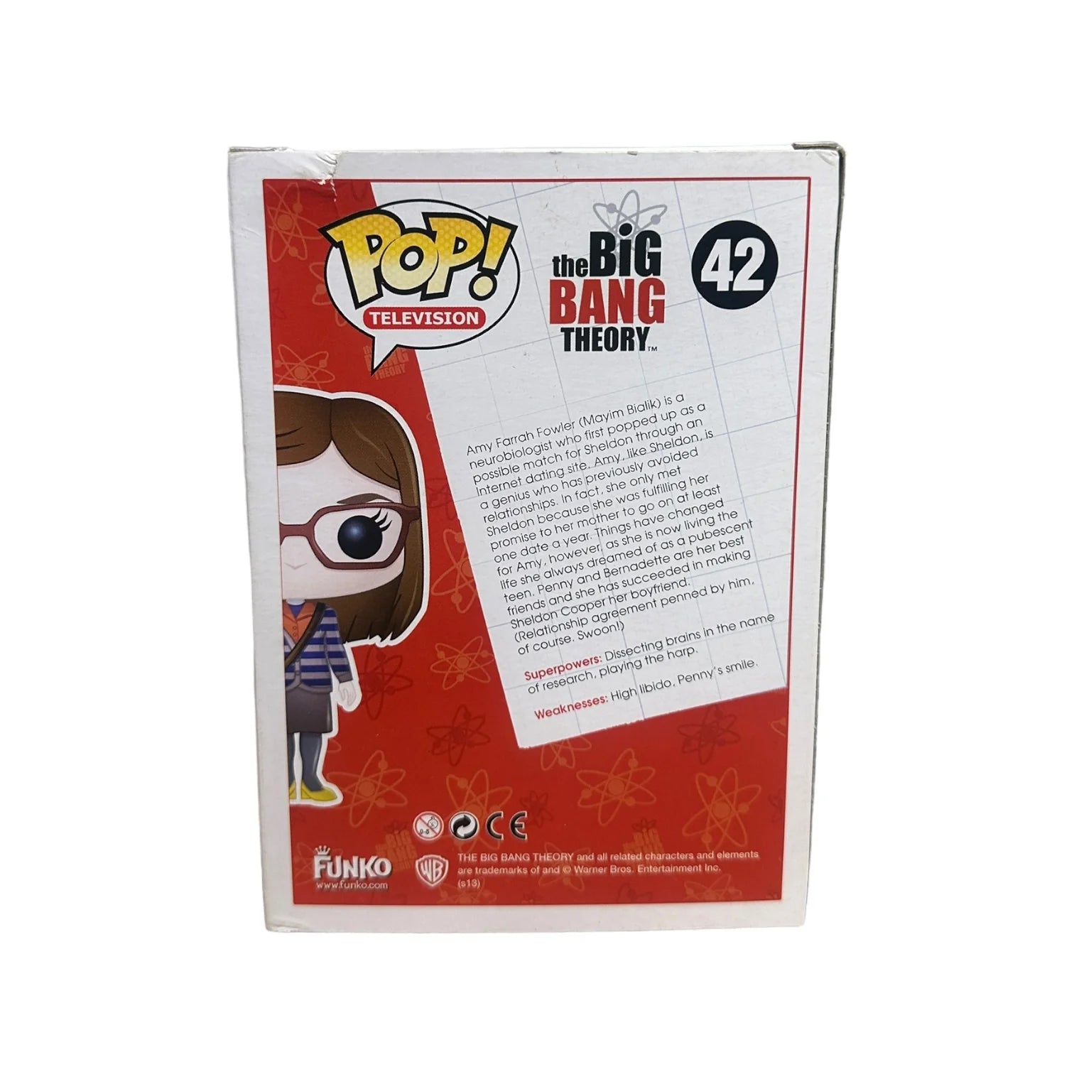 Amy Farrah Fowler #42 Funko Pop! - The Big Bang Theory - 2013 Pop! - Condition 6.5\\/10
