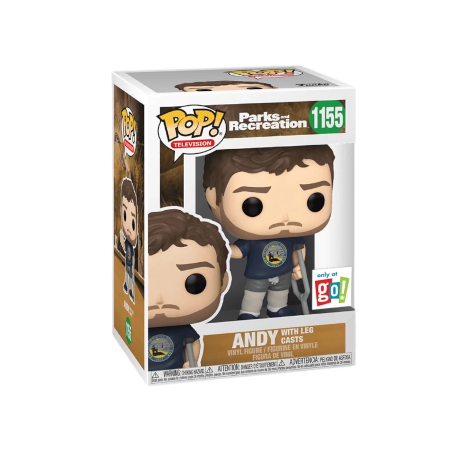 Andy with Leg Casts #1155 Funko Pop! Parks and Recreation - GO Exclusive