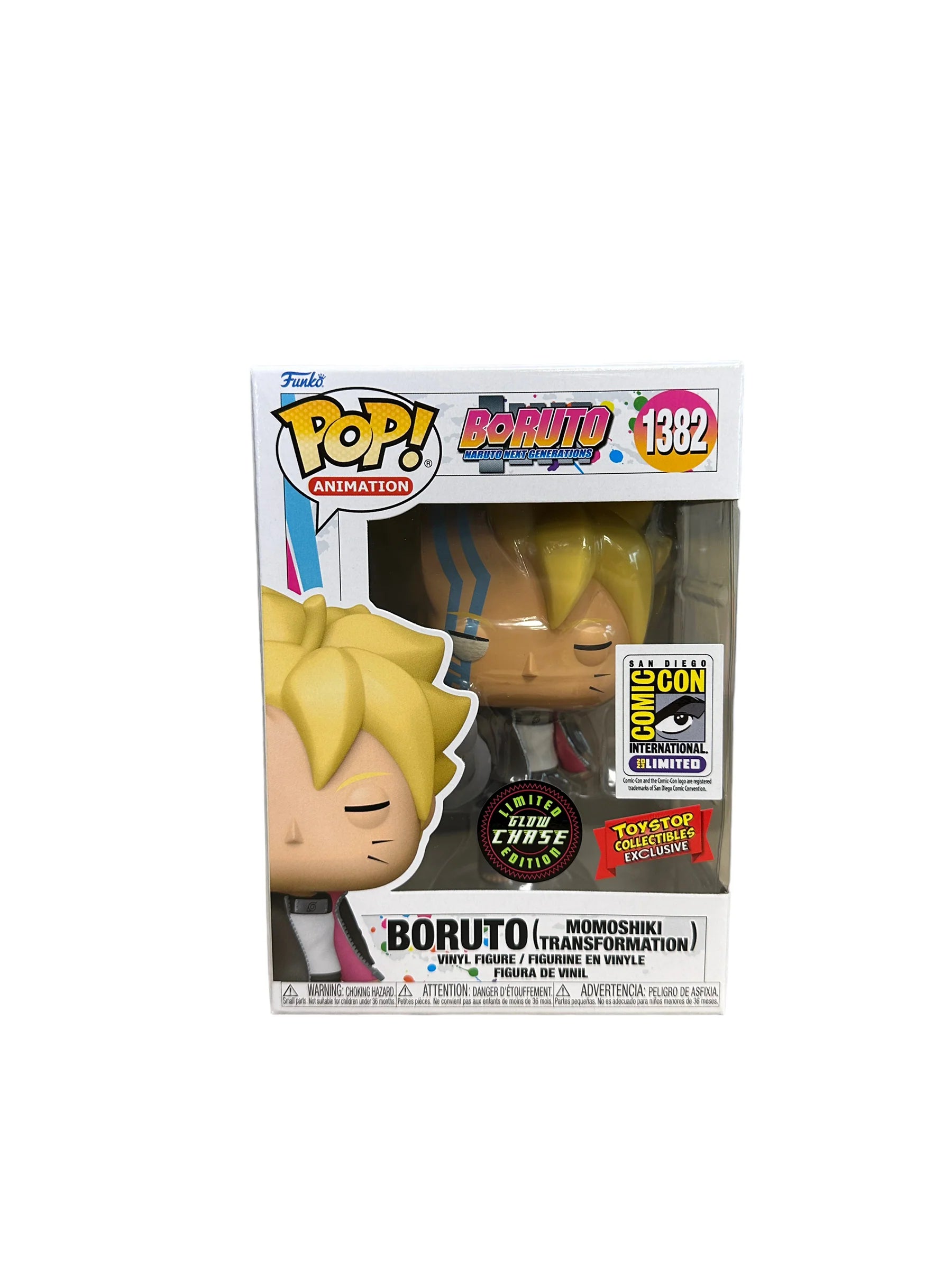Boruto (Momoshiki Transformation) #1382 (Glow Chase) Funko Pop! - Boruto: Naruto Next Generations - SDCC 2023 \\/ Toystop Collectibles Exclusive - Condition 9.5\\/10