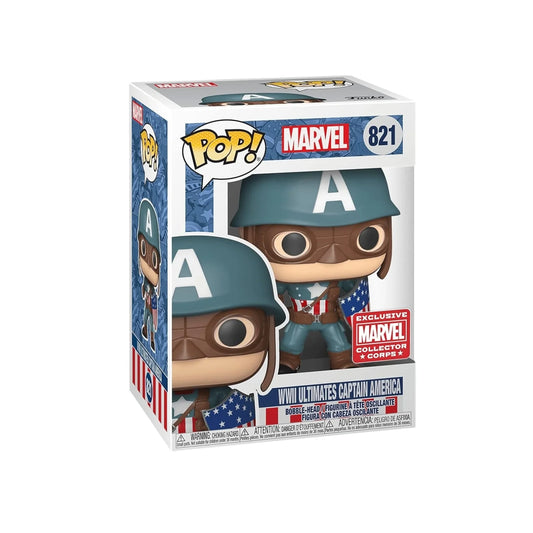WWII Ultimates Captain America #821 Funko Pop! Marvel Collectors Corps Exclusive