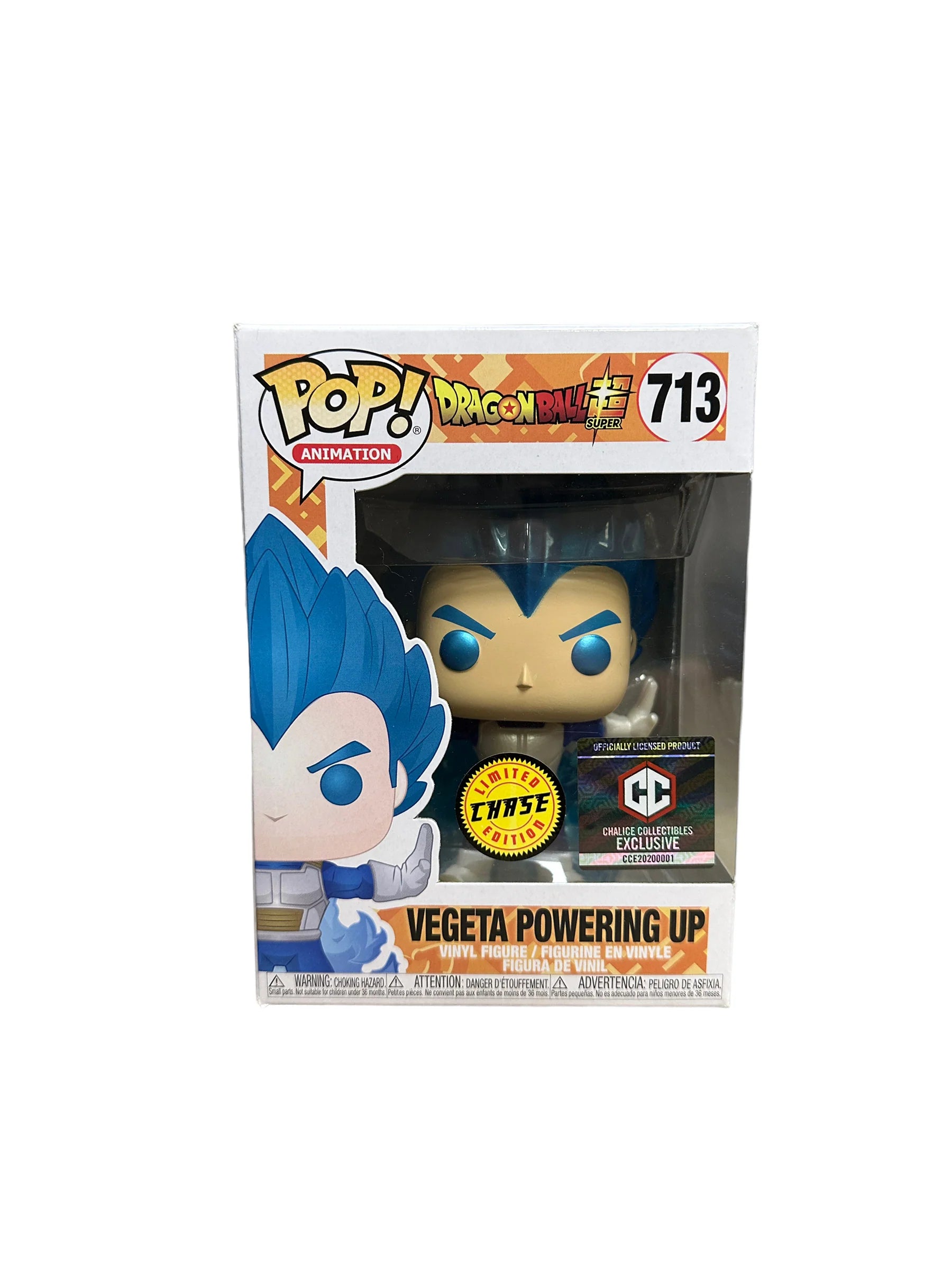 Vegeta Powering Up #713 (Metallic Chase) Funko Pop! - Dragon Ball Super - Chalice Collectibles Exclusive - Condition 8.75\\/10