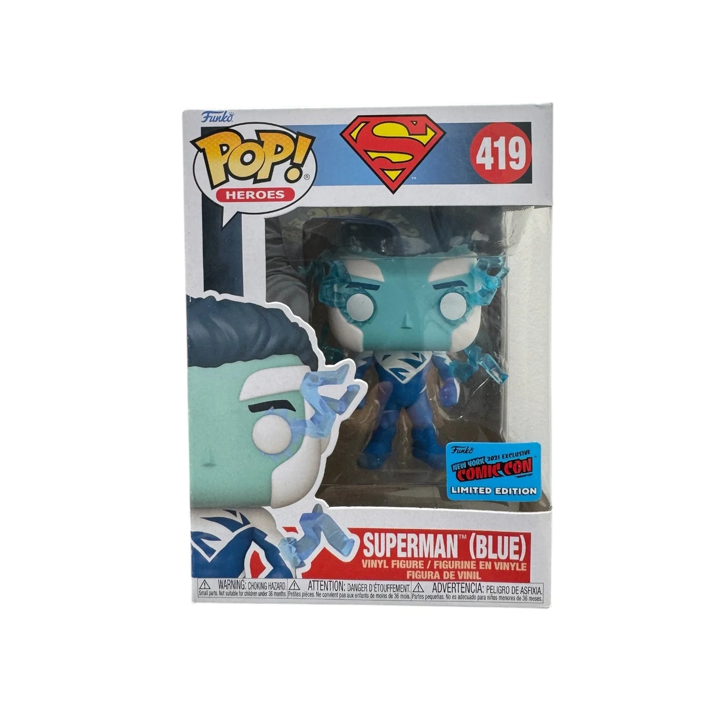 Superman (Blue) #419 Funko Pop! - Superman - 2021 Official NYCC Exclusive