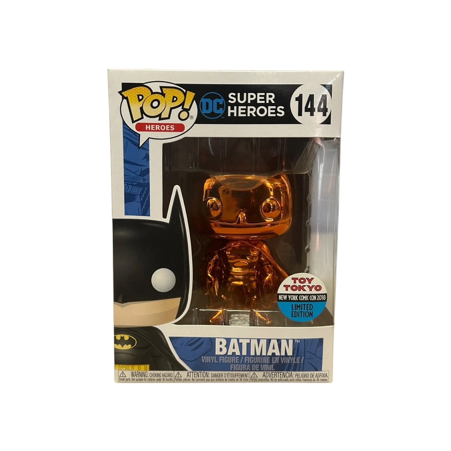 Batman #144 (Orange Chrome) Funko Pop! - DC Super Heroes - NYCC 2018 Toy Tokyo Exclusive - Condition 8.75\\/10