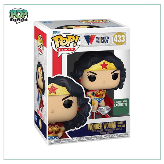 Wonder Woman Classic With Cape (Diamond Collection) #433 Funko Pop! Wonder Woman - Barnes \u0026 Noble Exclusive