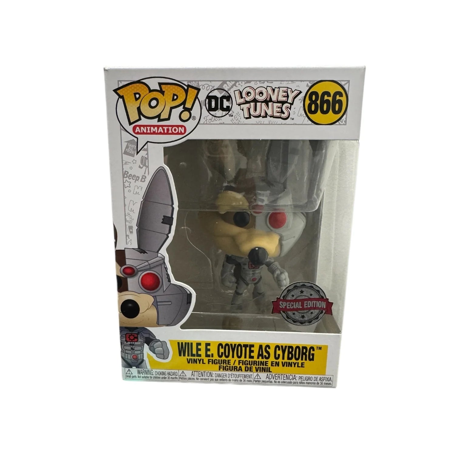 Wile E. Coyote as Cyborg #866 Funko Pop! DC x Looney Tunes - Special Edition