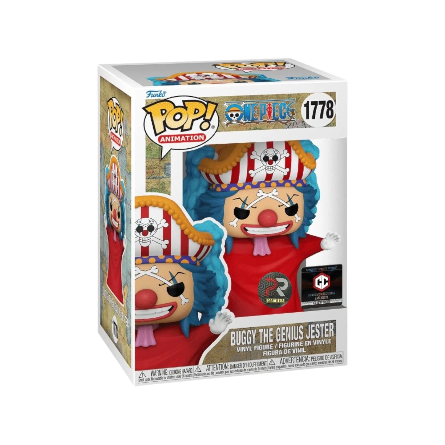 Buggy The Genius Jester #1778 Funko Pop! - One Piece - Chalice Collectibles Pre-Release Exclusive