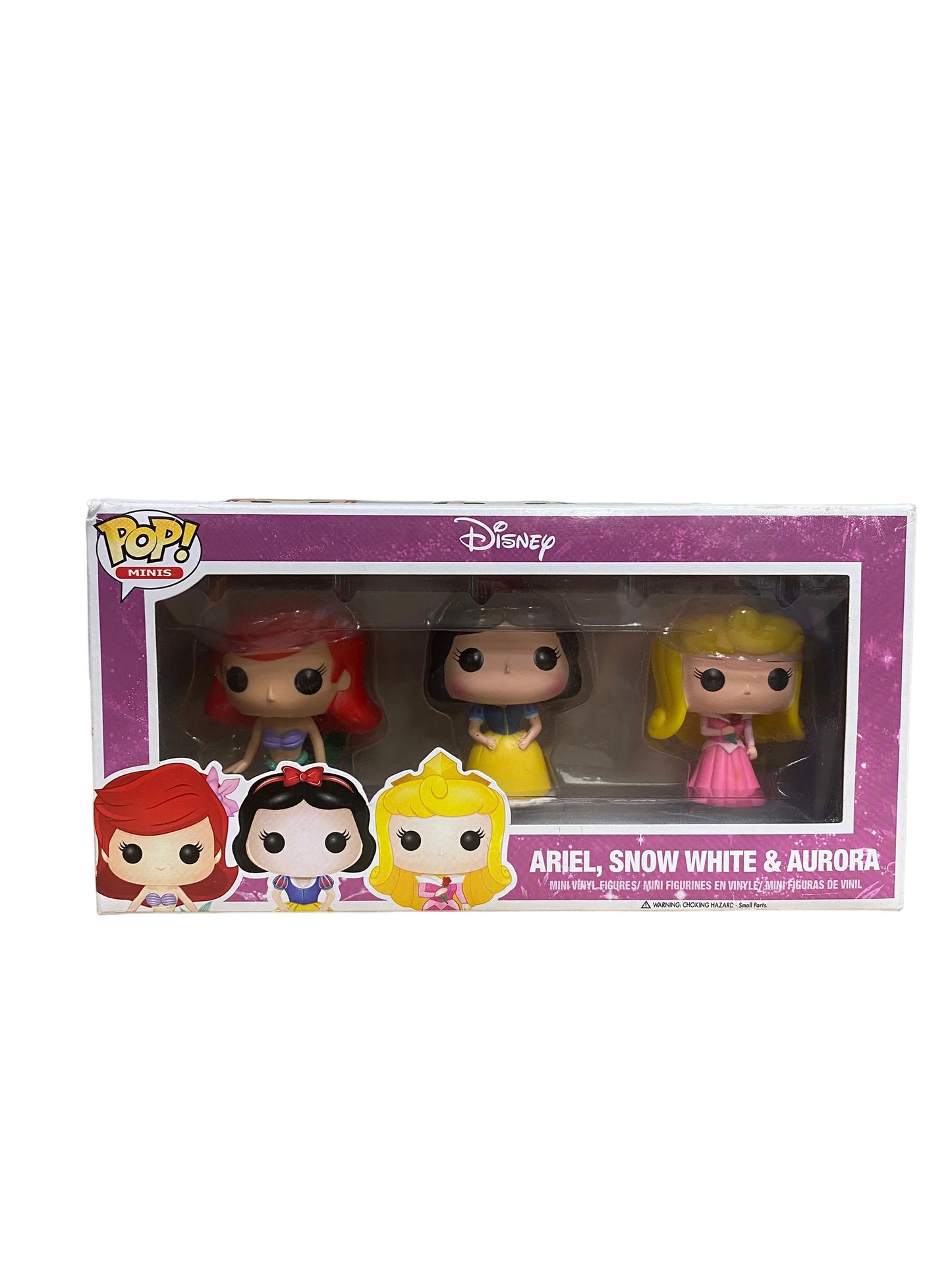 Ariel, Snow White and Aurora 3 Pack Funko Pop Minis! - Disney - 2013 Pop! - Condition 7.5\\/10
