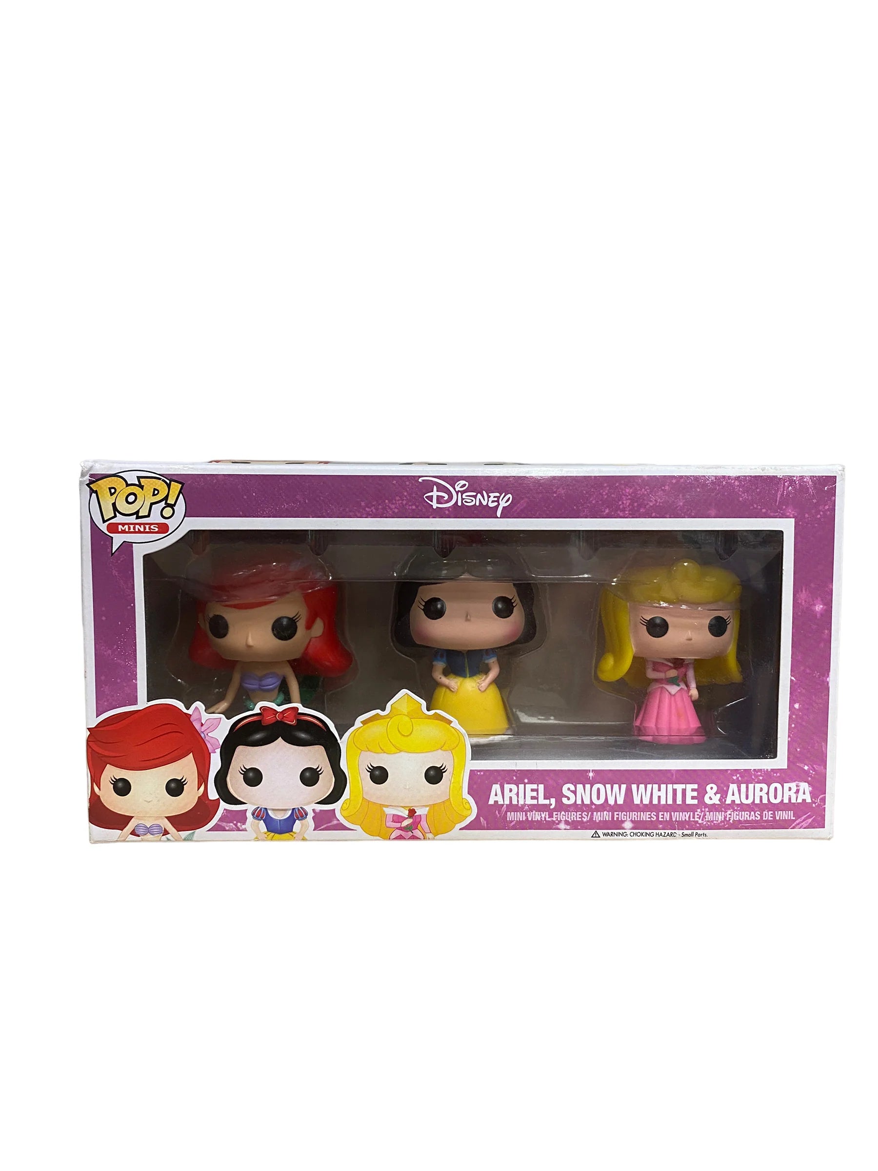 Ariel, Snow White and Aurora 3 Pack Funko Pop Minis! - Disney - 2013 Pop! - Condition 7.5\\/10