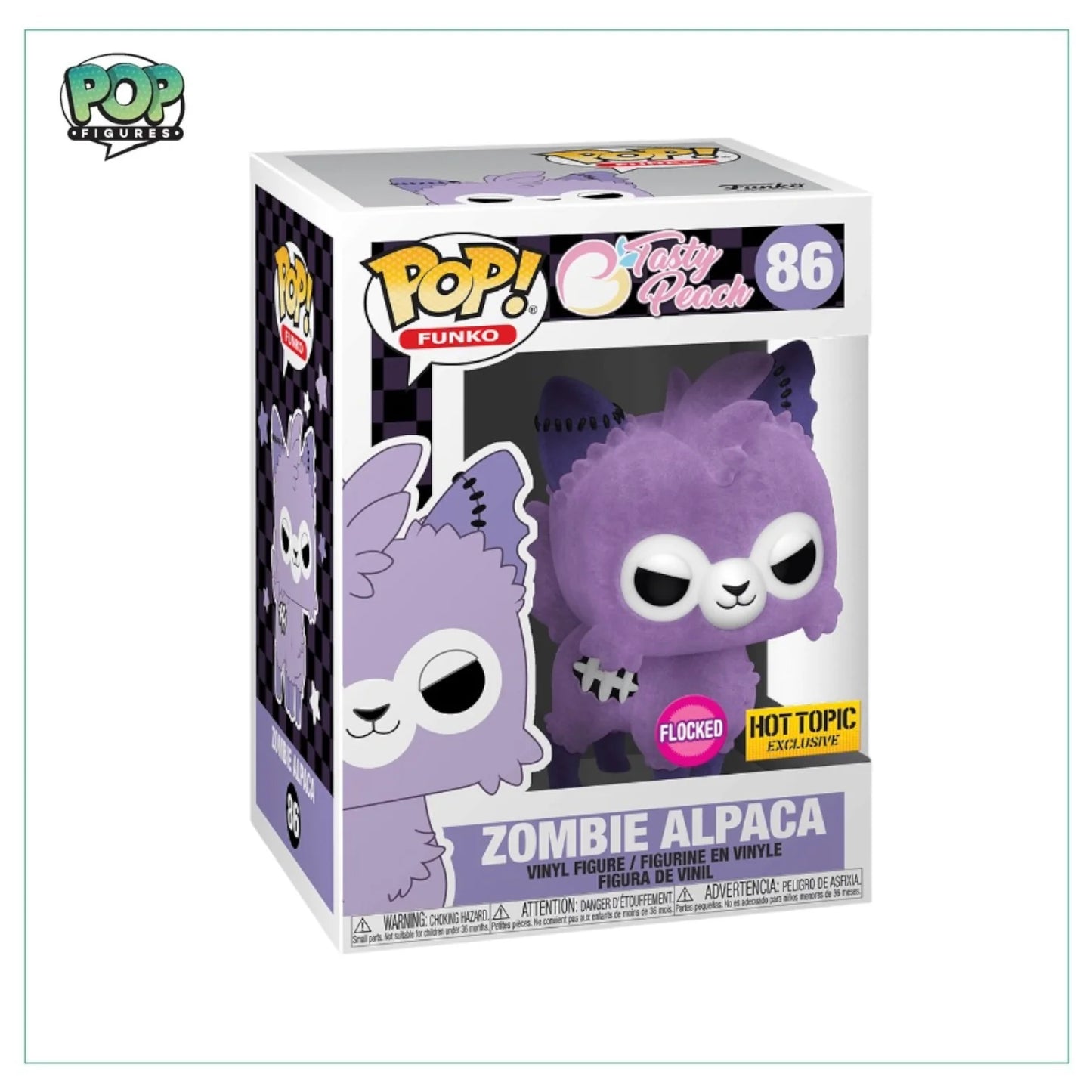 Zombie Alpaca (Flocked) #86 Funko Pop! - Tasty Peach - Hot Topic Exclusive