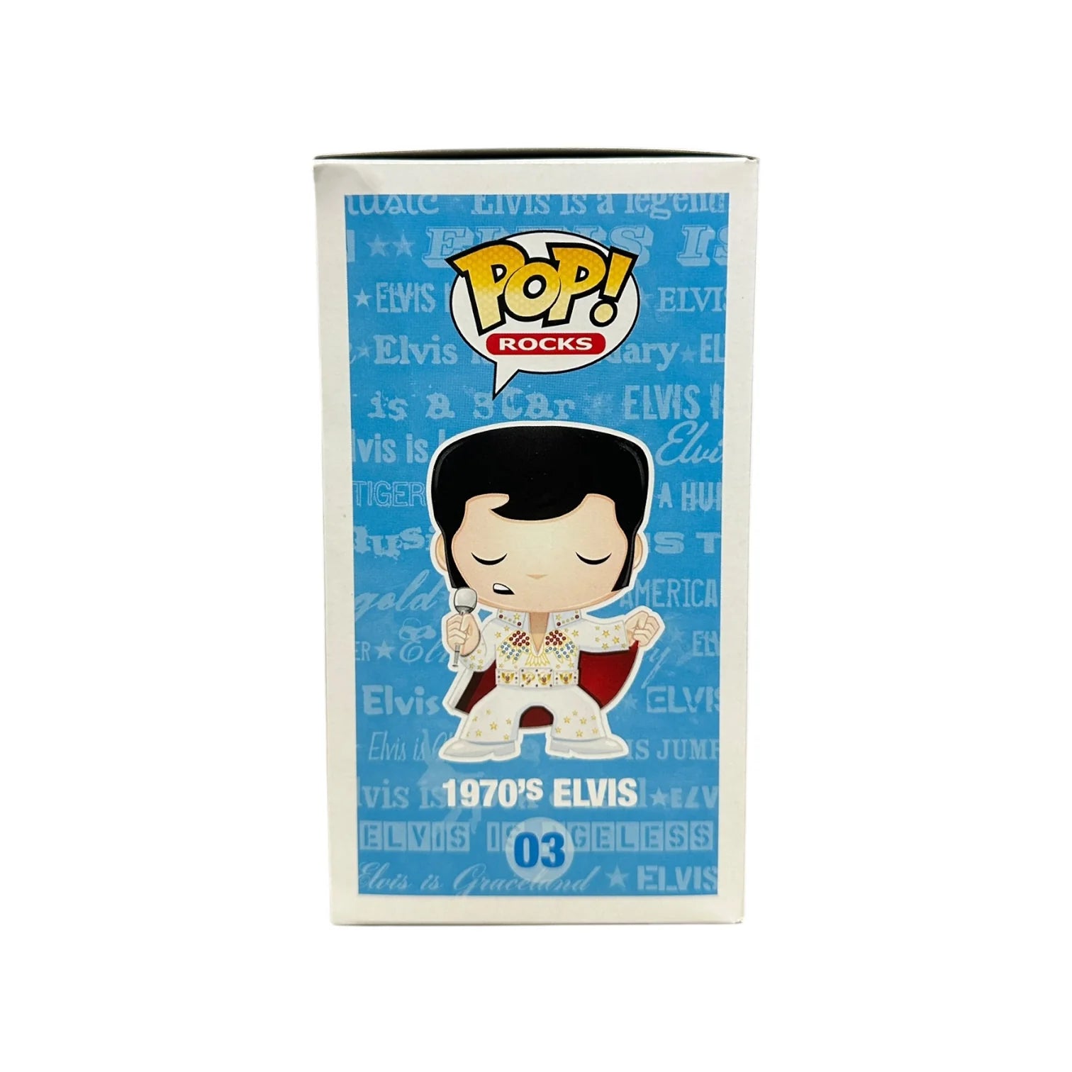 1970's Elvis #03 (Glow Chase) Funko Pop! - Rocks - 2011 Pop! - Condition 7.5\\/10